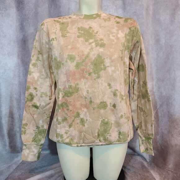 AFRM Blush Olive Tie Dye Sweatshirt Size XS - Picture 2 of 4